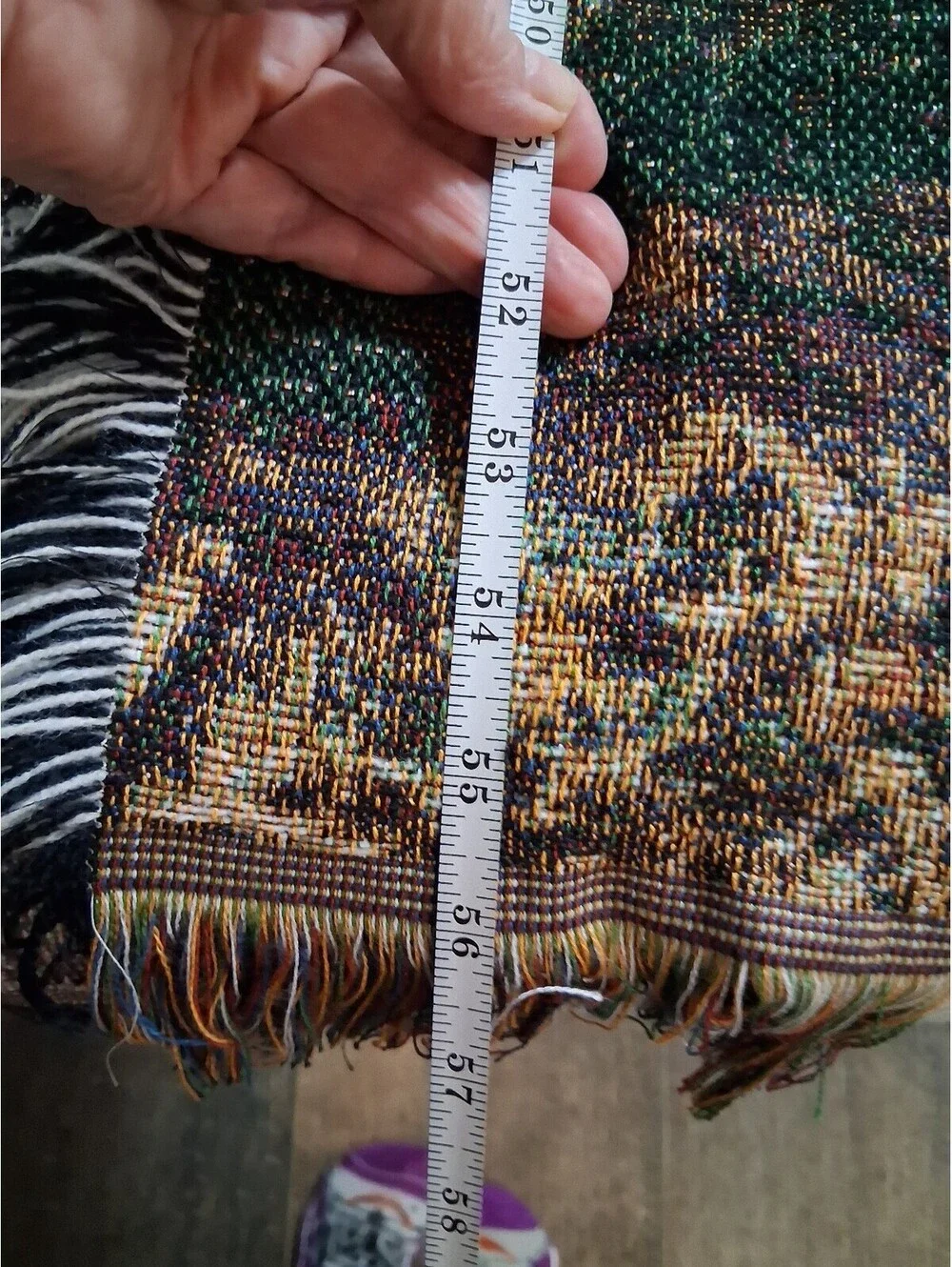 Vintage Tapestry Throw Blanket with Autumn Harvest Design